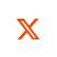 Orange stylized X logo on white background. Orange stylized X logo on white background.
